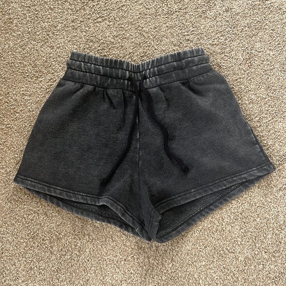 3/$10 Forever 21 Gray Black High Waisted Drawstring Shorts - Picture 3 of 7